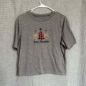 Gray Christmas Tree Shirt